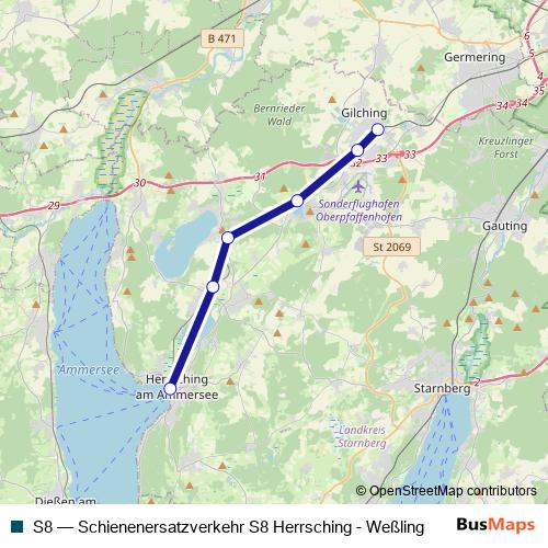 S8 bus Line Map