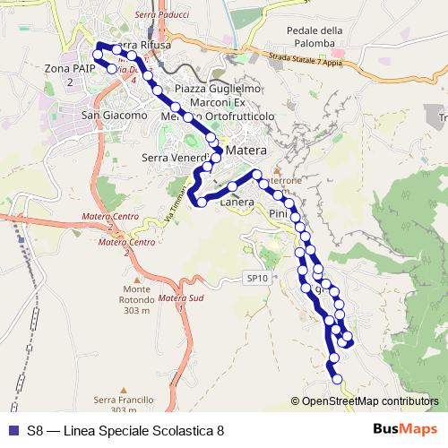 S8 bus Line Map