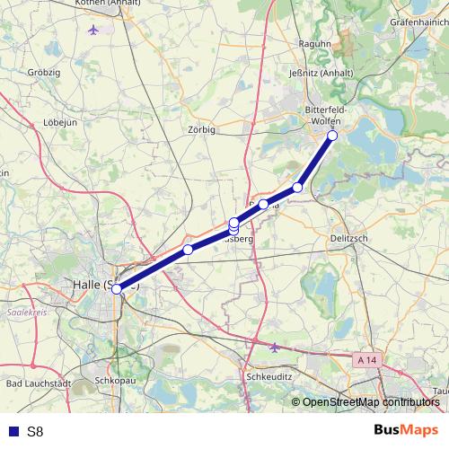S8 bus Line Map