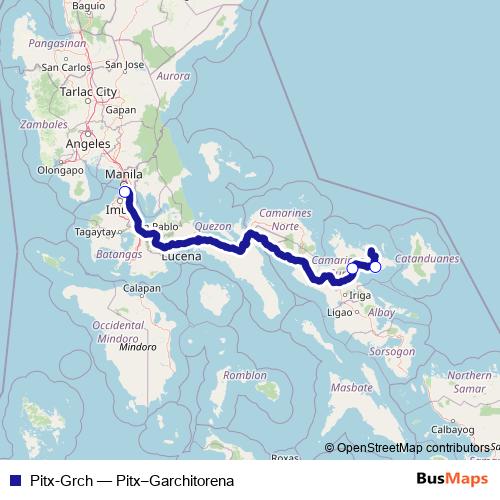 Pitx-Grch bus Line Map