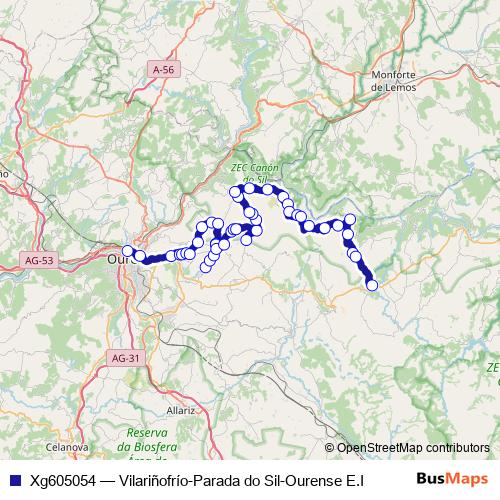 Xg605054 bus Line Map