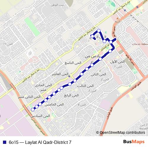 6o15 bus Line Map
