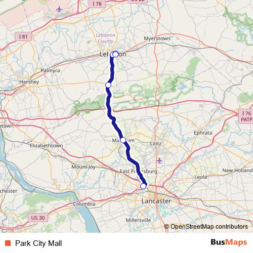 Park City Mall bus Line Map