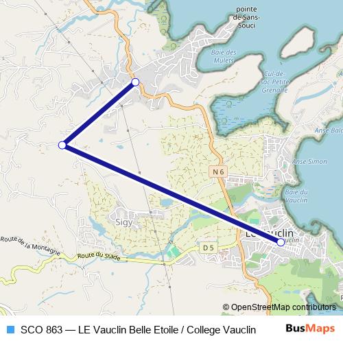 SCO 863 bus Line Map