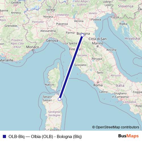 OLB-Blq air Line Map