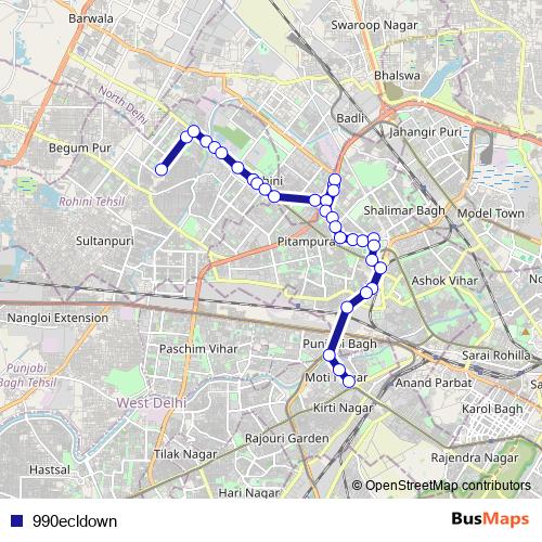 990ecldown bus Line Map
