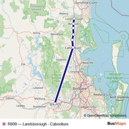 R609 bus Line Map
