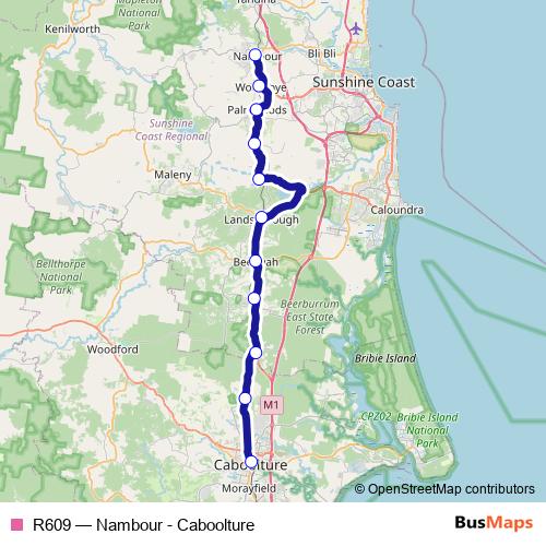 R609 bus Line Map