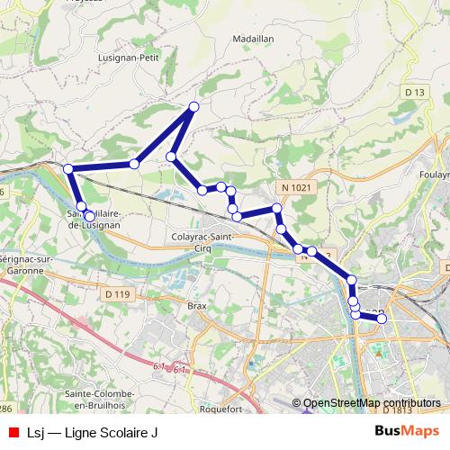 Lsj bus Line Map