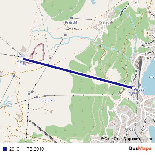 2910 cable-car Line Map