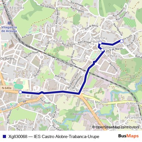 Xg830068 bus Line Map