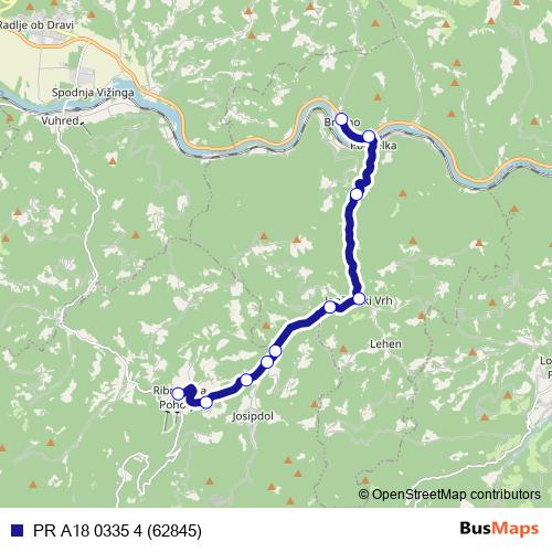 PR A18 0335 4 (62845) bus Line Map