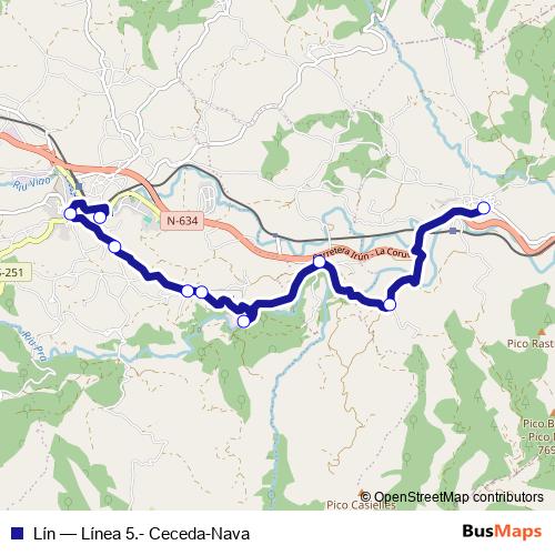 Lín bus Line Map