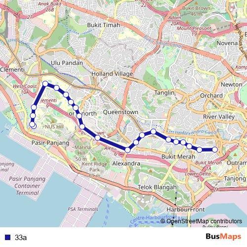 33a bus Line Map