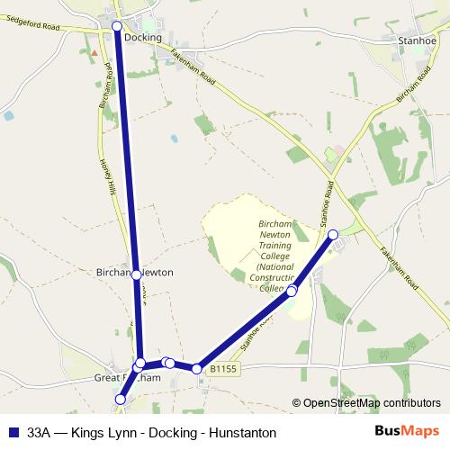 33A bus Line Map