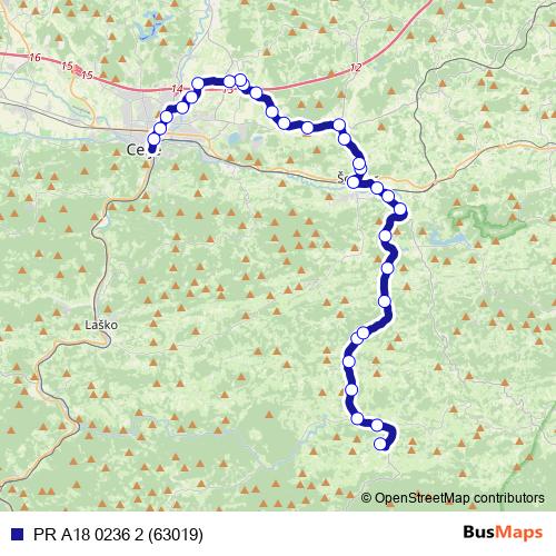 PR A18 0236 2 (63019) bus Line Map