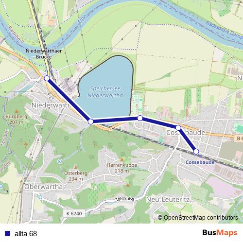 alita 68 bus Line Map