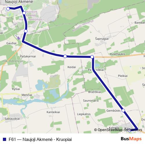 F61 bus Line Map