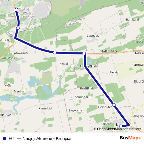F61 bus Line Map