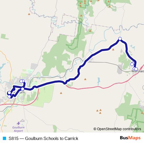 S815 bus Line Map