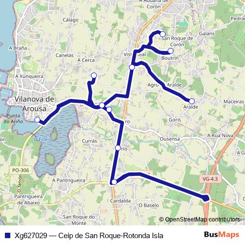 Xg627029 bus Line Map