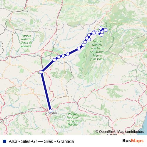 Alsa - Siles-Gr bus Line Map