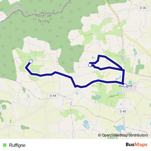 Ruffigne bus Line Map