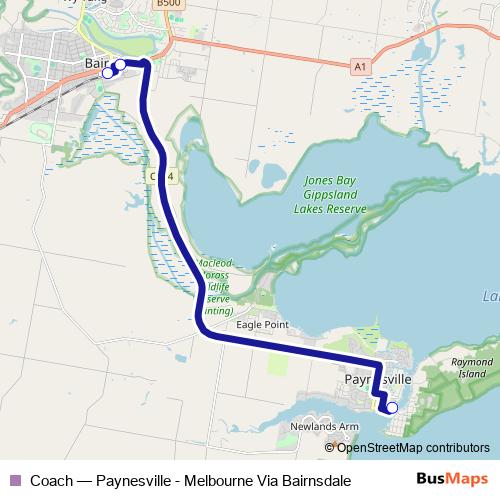 Coach bus Line Map