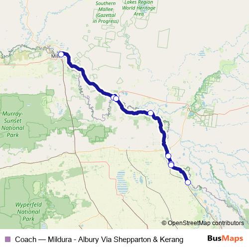 Coach bus Line Map