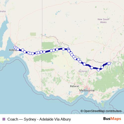 Coach bus Line Map