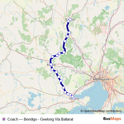 Coach bus Line Map