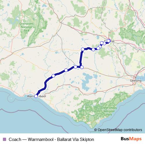 Coach bus Line Map