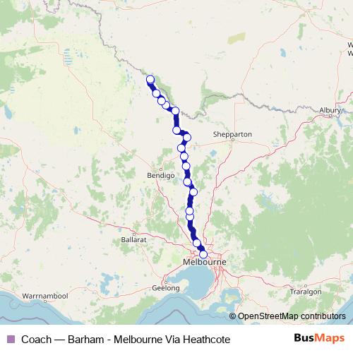 Coach bus Line Map