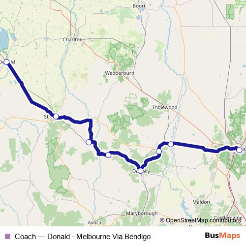 Coach bus Line Map