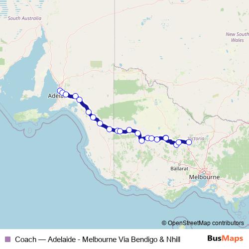 Coach bus Line Map