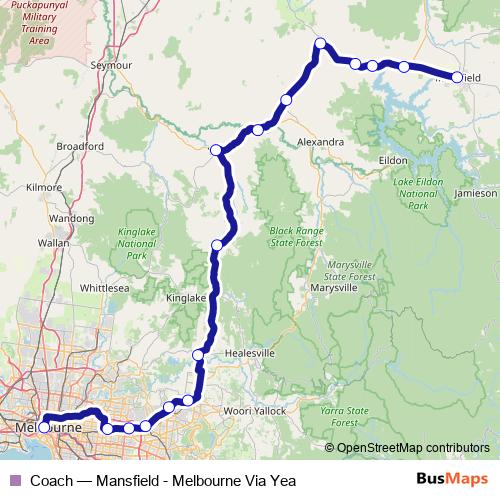Coach bus Line Map