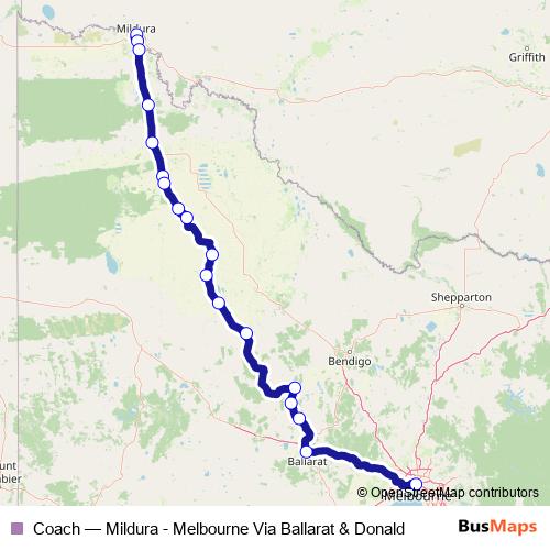 Coach bus Line Map