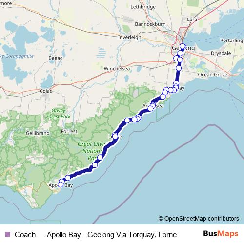 Coach bus Line Map