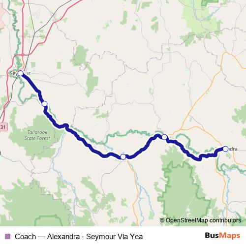Coach bus Line Map
