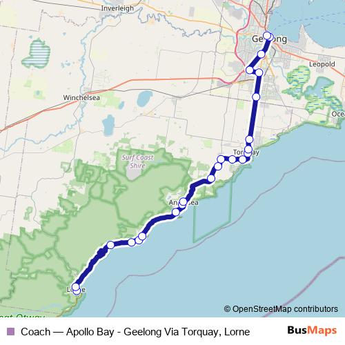 Coach bus Line Map