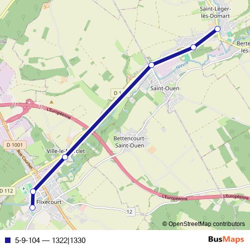 5-9-104 bus Line Map