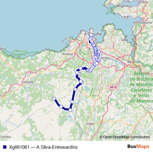 Xg881061 bus Line Map