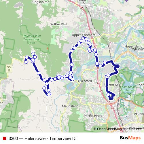 3360 bus Line Map