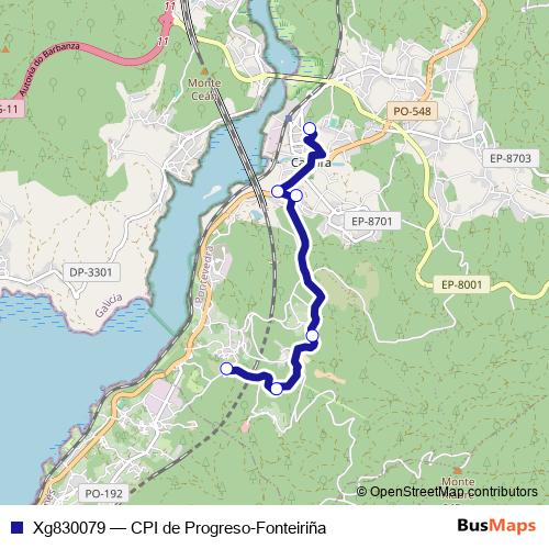 Xg830079 bus Line Map