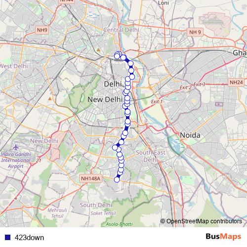 423down bus Line Map