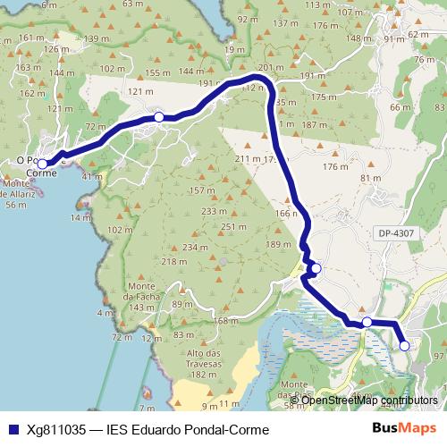 Xg811035 bus Line Map