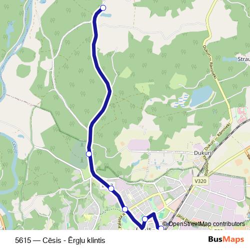 5615 bus Line Map