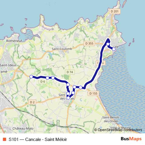 S101 bus Line Map