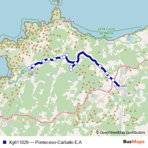 Xg811029 bus Line Map