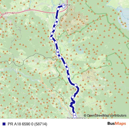 PR A18 6590 0 (58714) bus Line Map